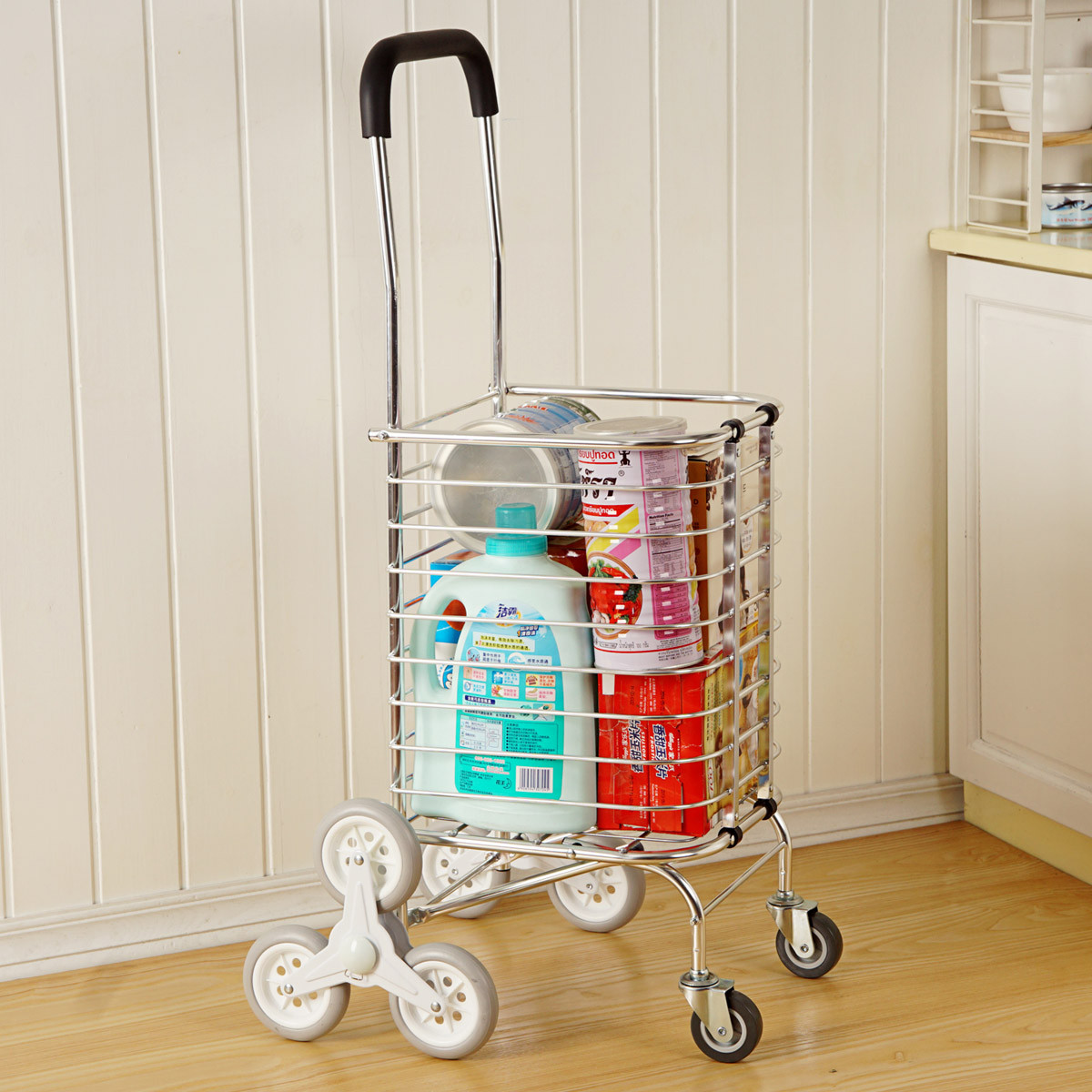 多功能物品置物车大容量便携购物车可移动收纳篮储物篮手推车