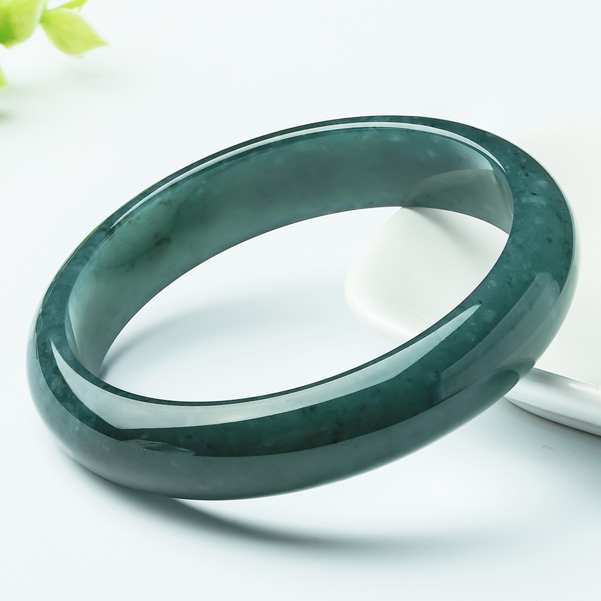 mary windsor 糯种油青天然a货翡翠手镯58mm