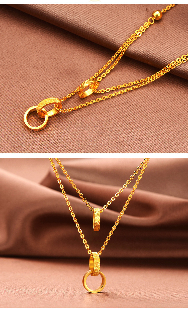 9黄金项链锁骨套链女士计价