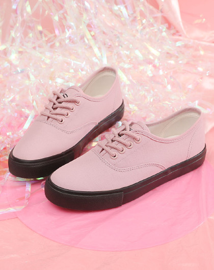 2019新款 女款夏季透气百搭ins人气低帮个性鞋底帆布鞋女