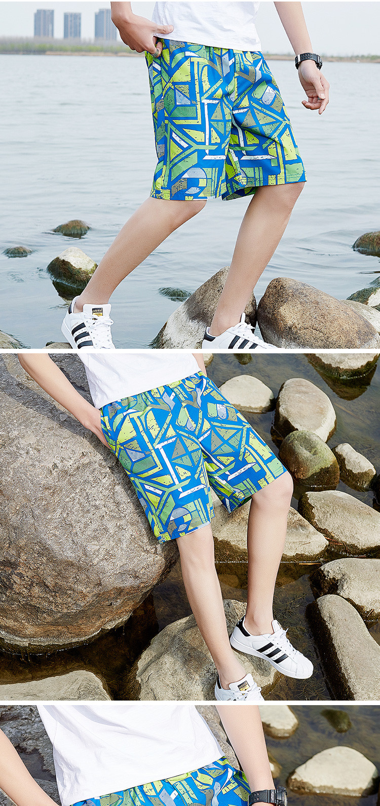 短裤男裤子夏天休闲夏季宽松韩版大裤衩五分裤速干泳裤男士沙滩裤