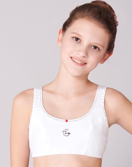【夹棉防凸点】少女无钢圈文胸儿童内衣新品学生女童发育期小背心