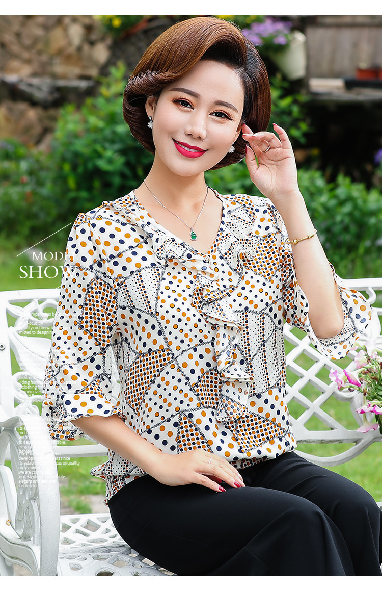 妈妈装大码休闲衣服2019新款中老年夏季女装洋气短袖t恤上衣