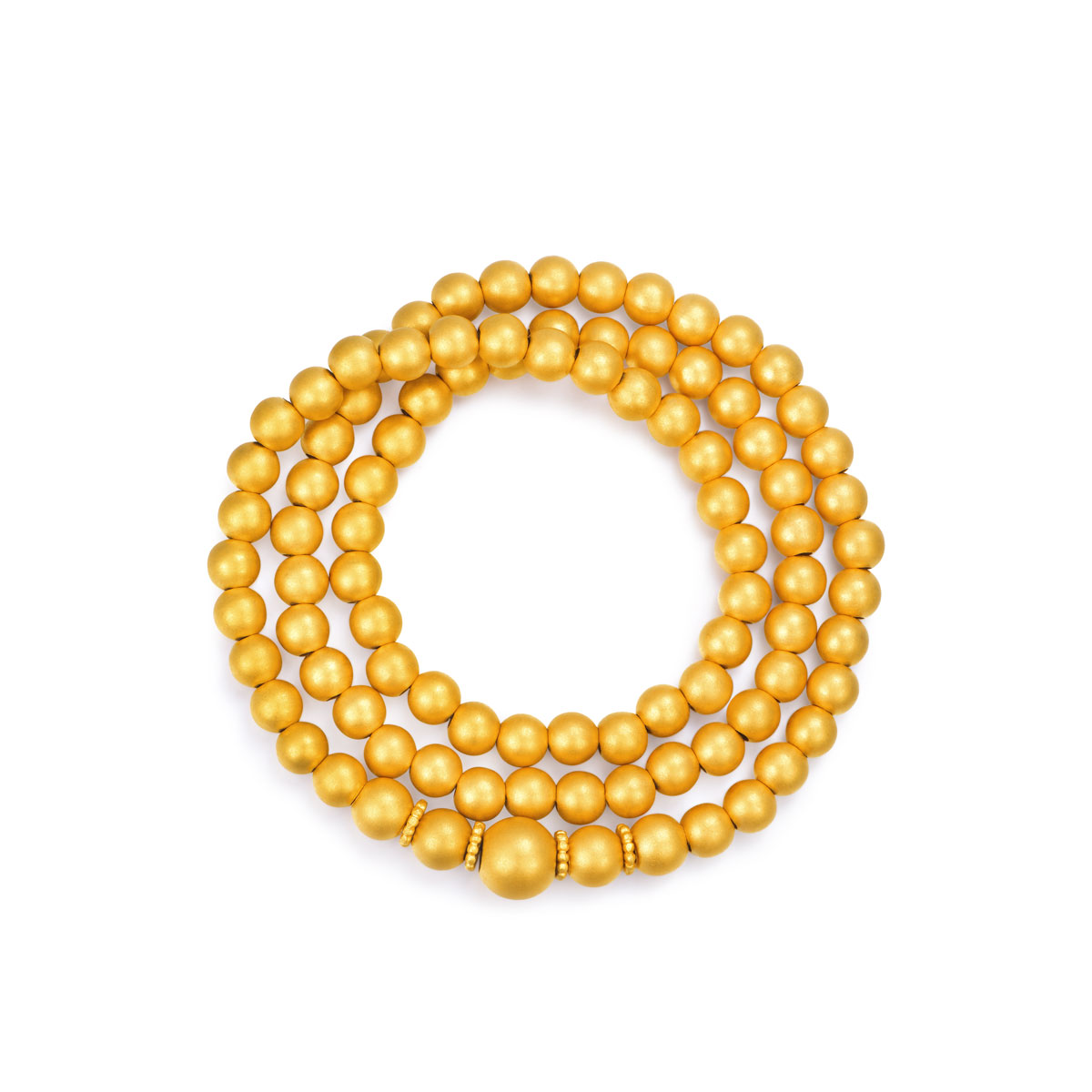 明牌 足金手链 传家金古法圆珠罗汉金珠黄金手串 计价