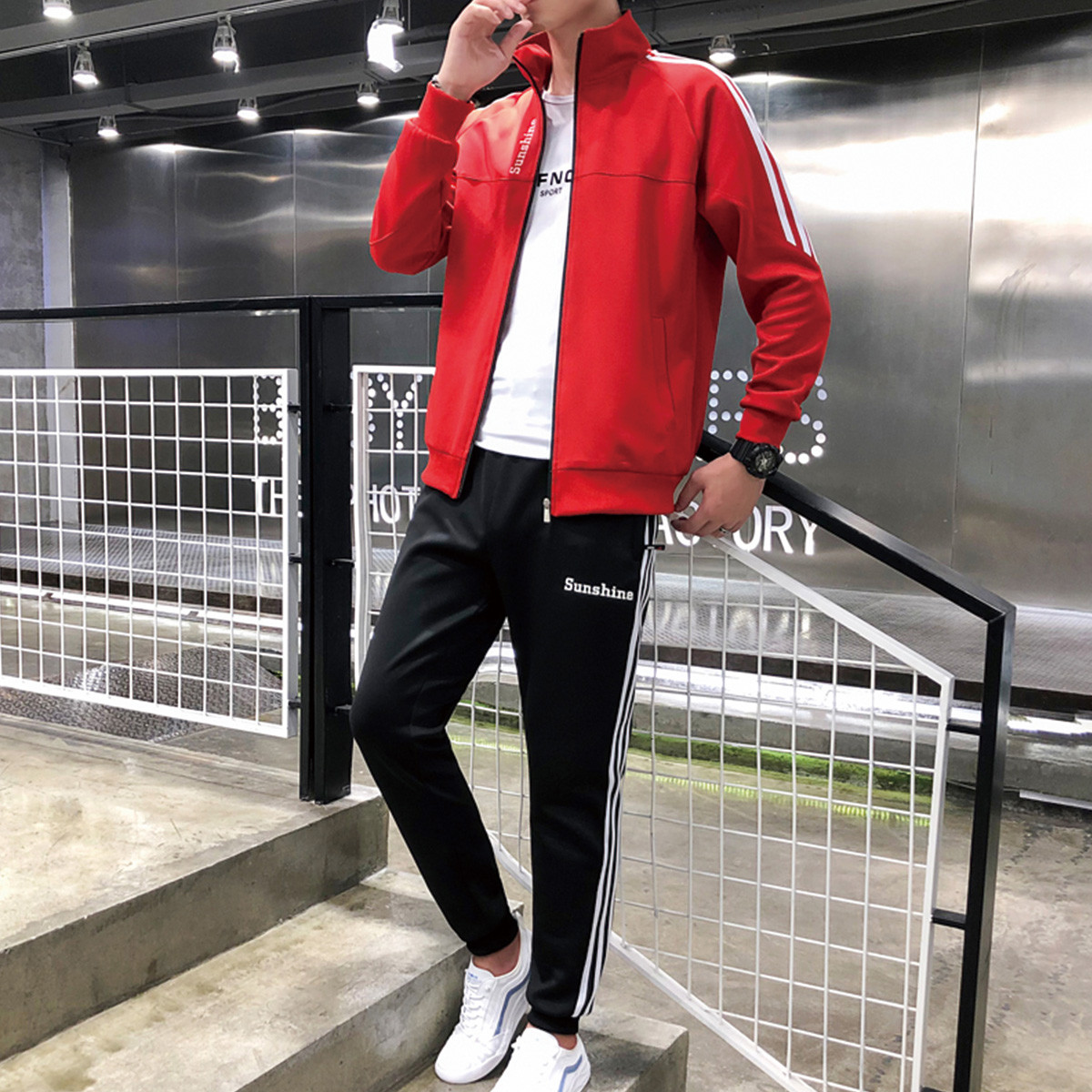 运动套装男新款运动服运动装跑步服休闲运动衣两件套vzy86153_唯品会