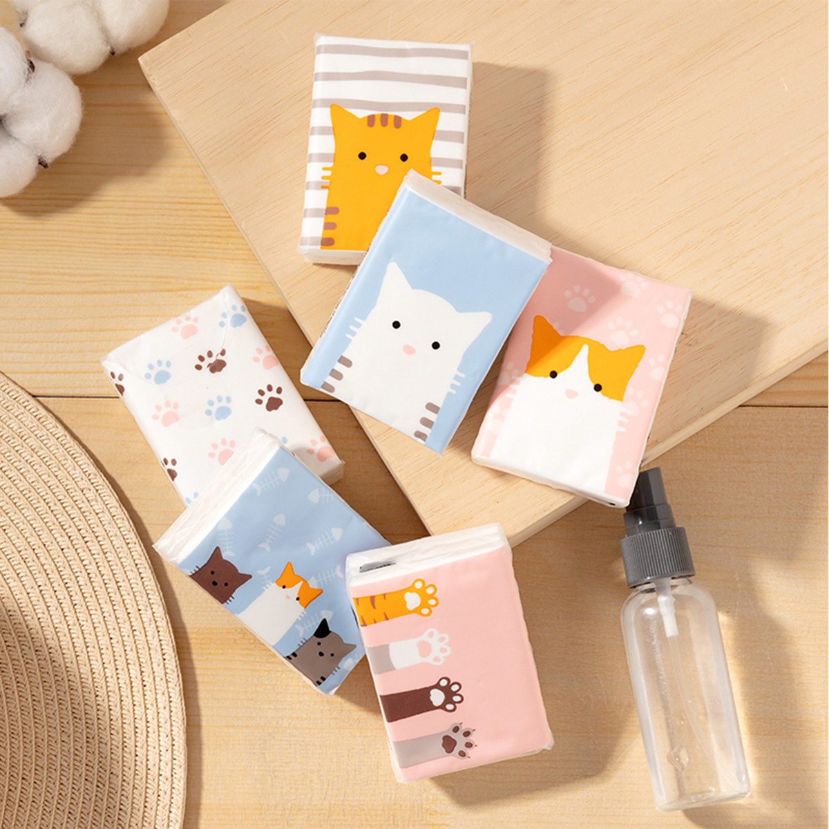 【2件起售】miniso名创优品可爱卡通无香手帕纸(18包装)