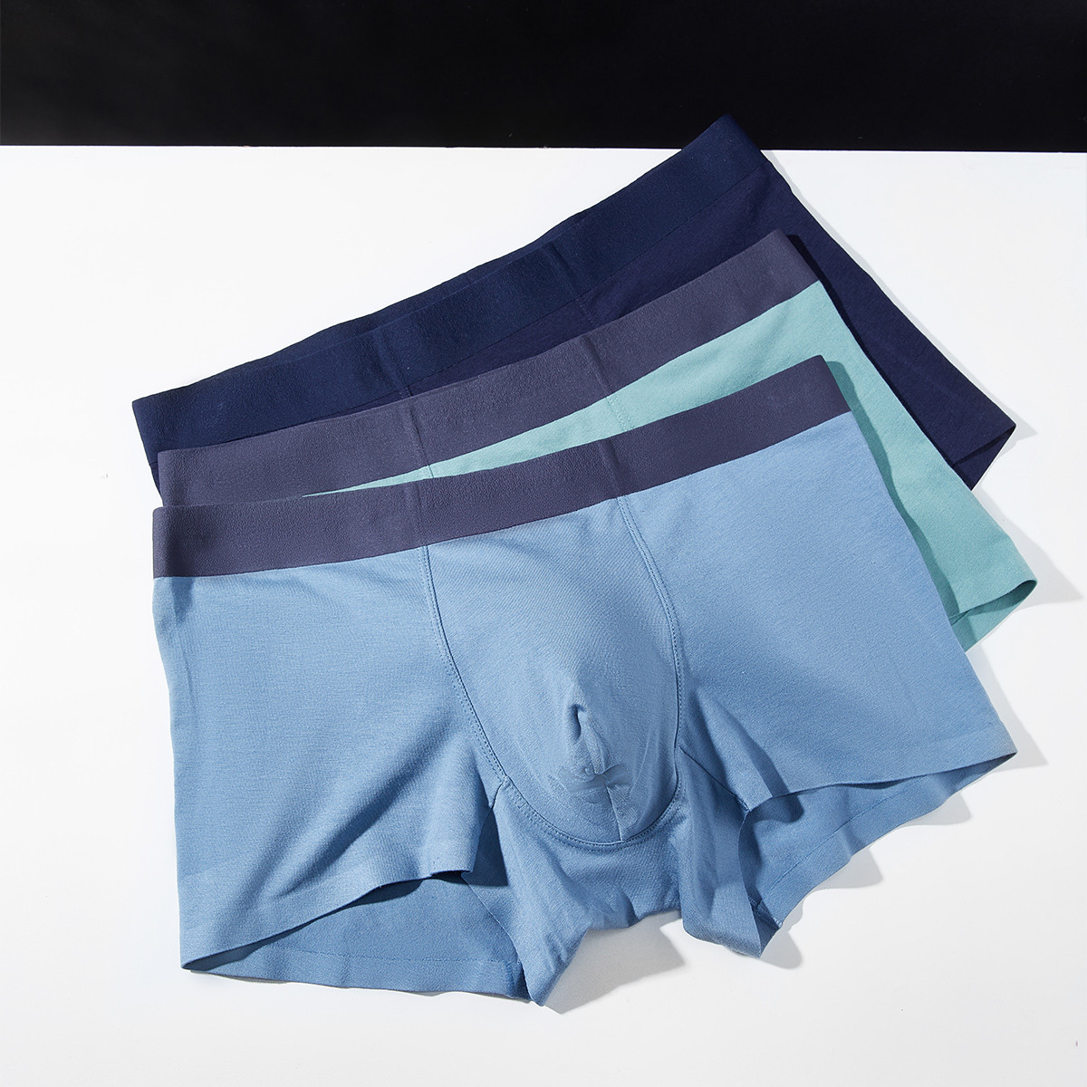 内裤男生透气舒适亲肤学生底裤男士平角裤四角裤头e82188393901_唯品