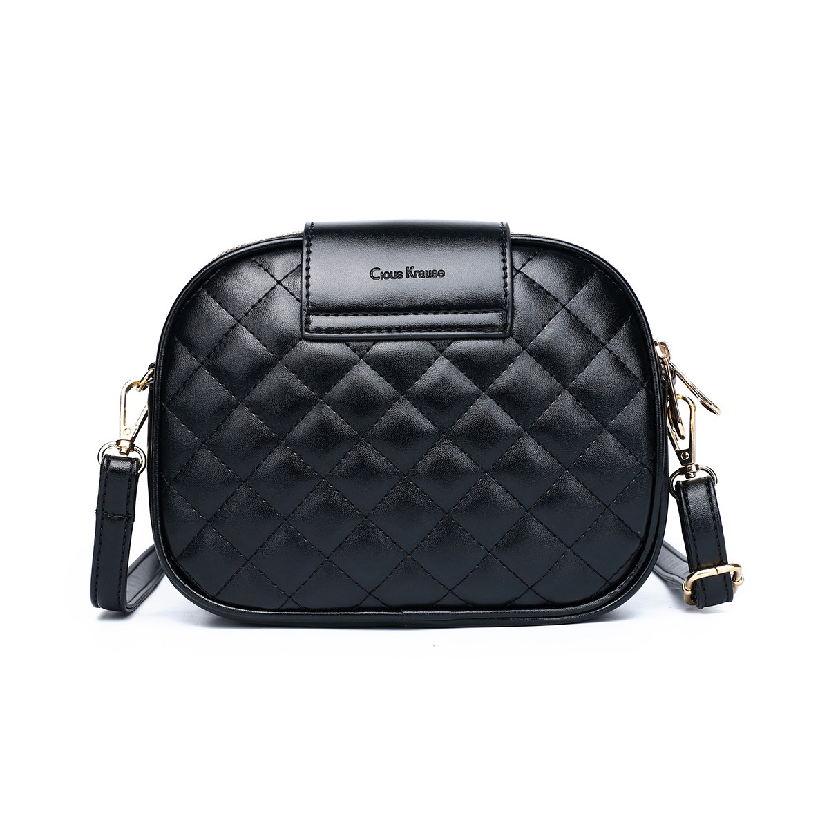clouskrause多层次菱格单肩斜挎小包女包