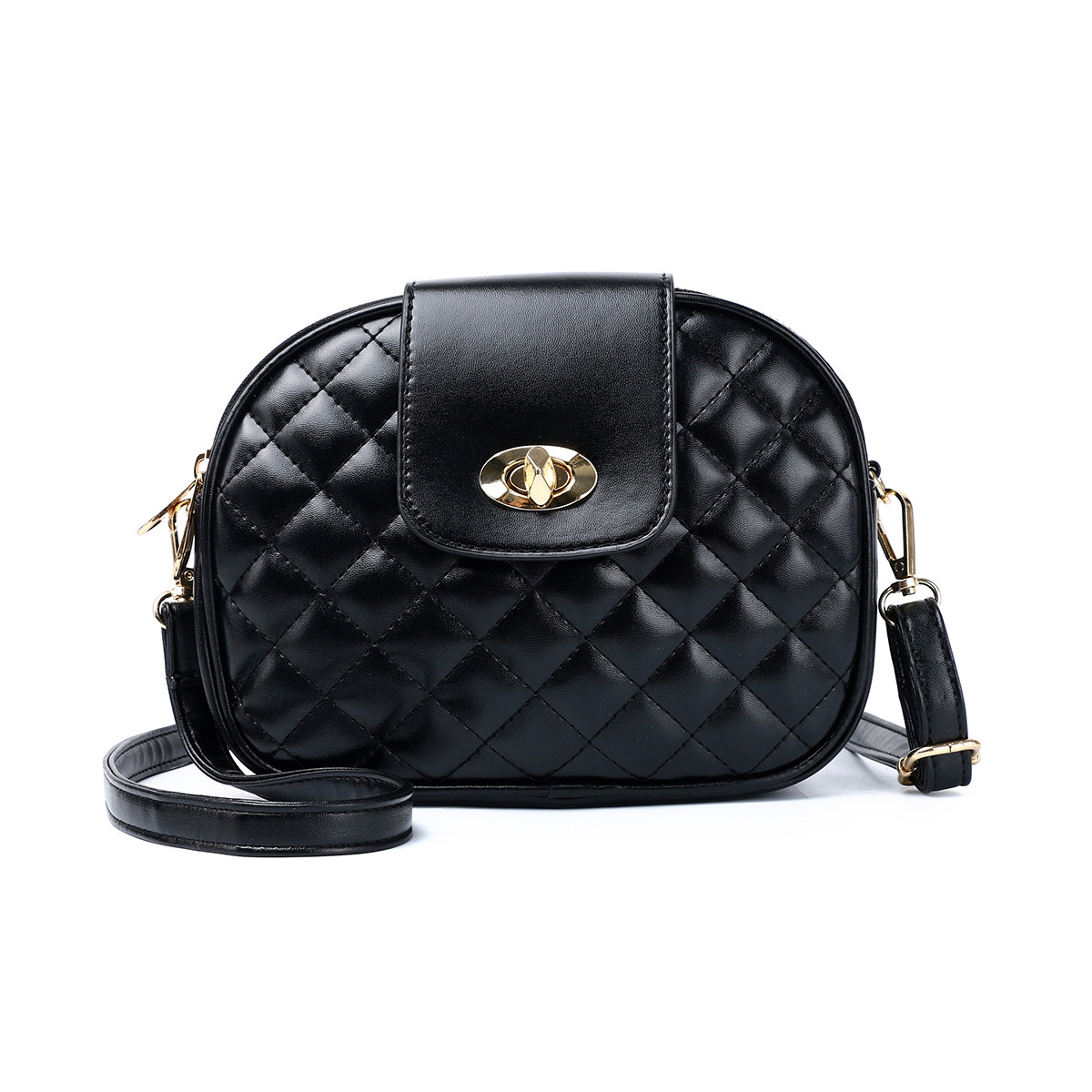 clouskrause多层次菱格单肩斜挎小包女包