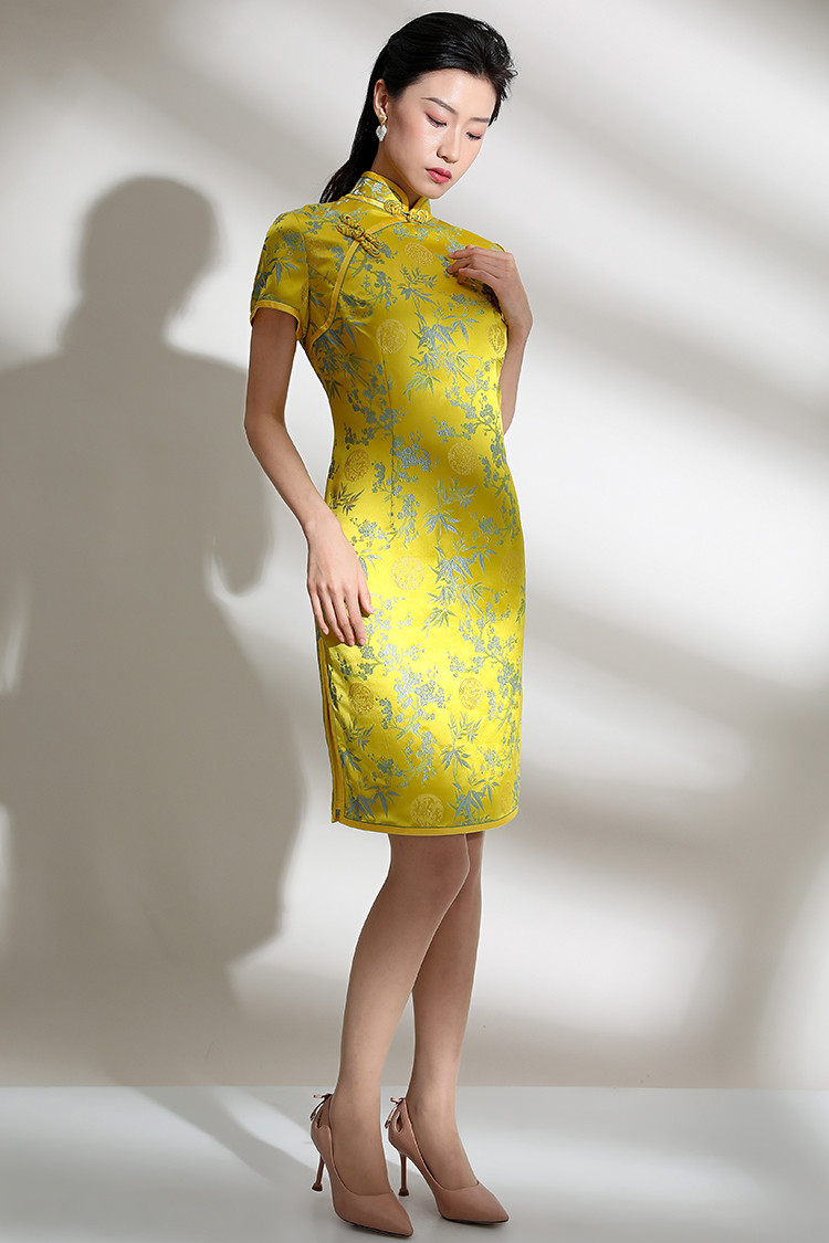 女款中式织锦缎旗袍