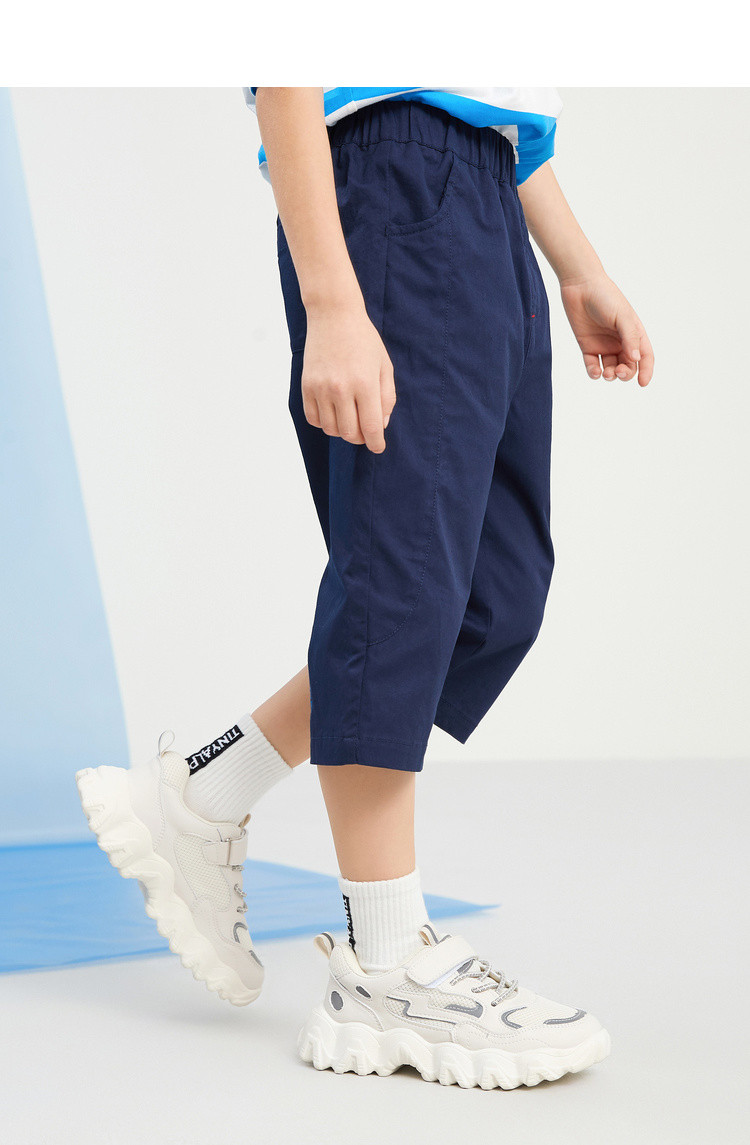 mqd童装男童休闲裤装新款中大童七分裤儿童洋气裤子薄韩版