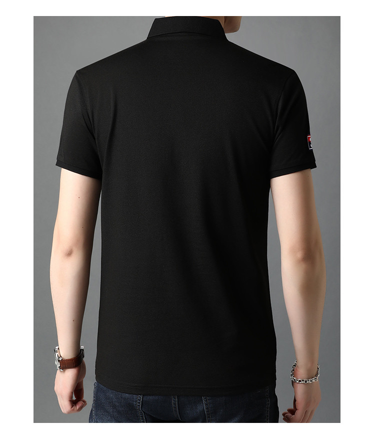 拉夏贝尔夏季新款印花刺绣棉质t恤衫短袖polo衫男式保罗衫