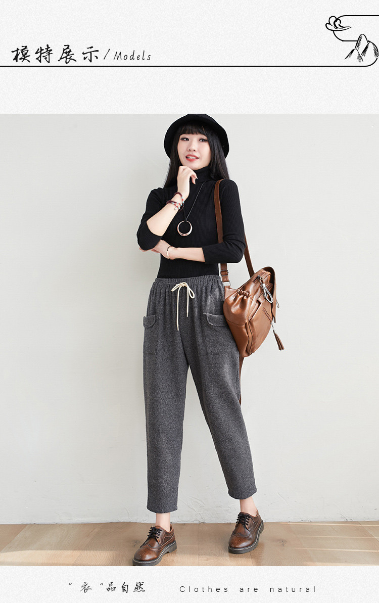 休闲裤子女2020新款松紧腰工装裤女宽松显瘦百搭裤子女