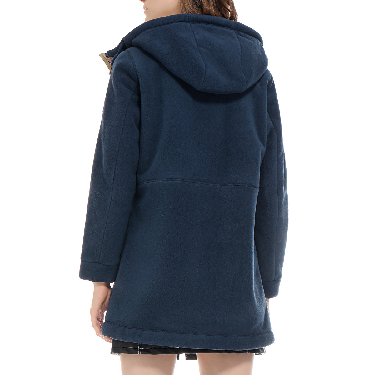 2020秋冬新款长款开衫连帽抓绒衣女外套加绒保暖休闲抓绒外套