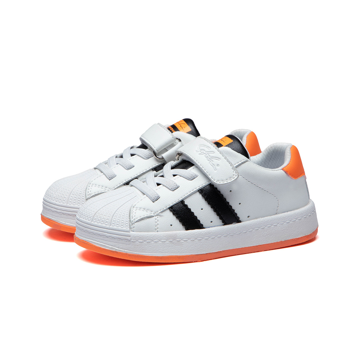 沙驰童鞋2021新品男女童时尚舒适小白鞋板鞋