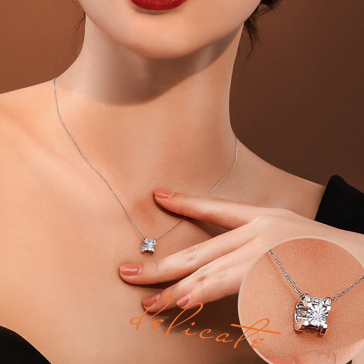 18k金牛头款钻石吊坠时尚钻石吊坠