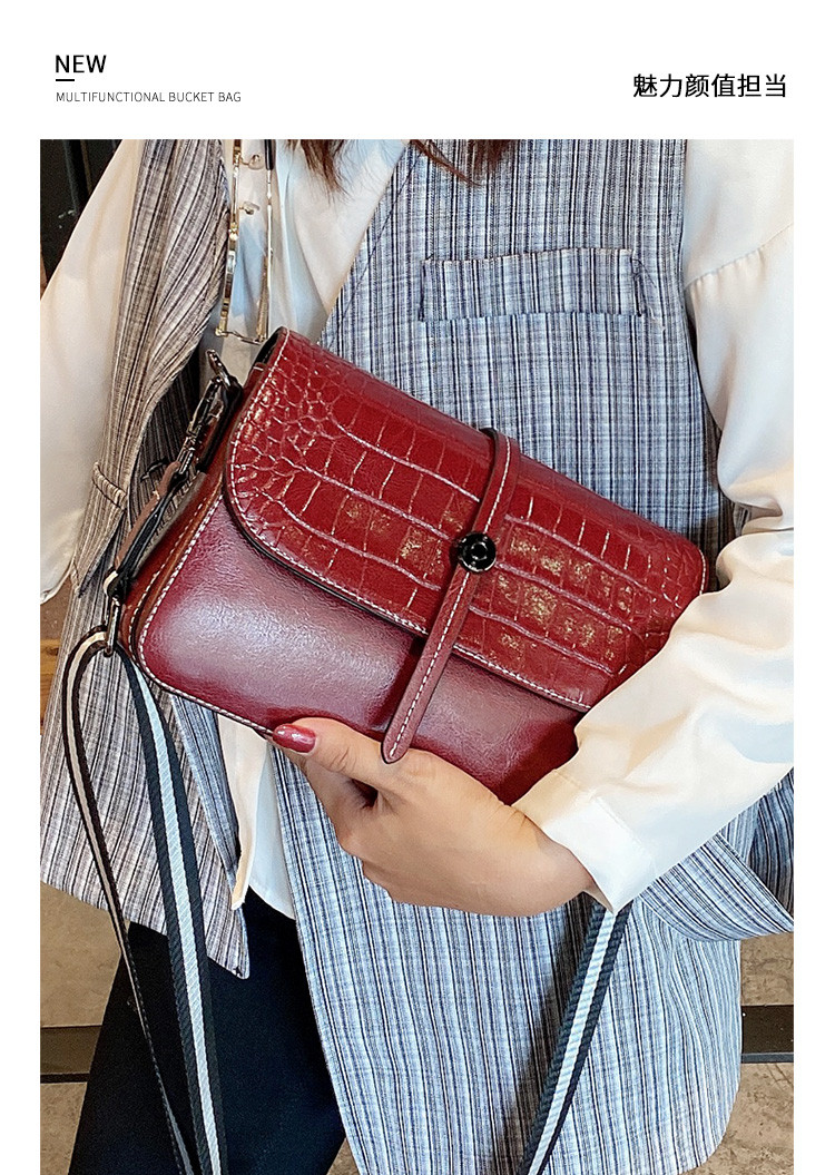 【元旦礼物】新品时尚牛皮经典小方包单肩包女包包女斜挎包