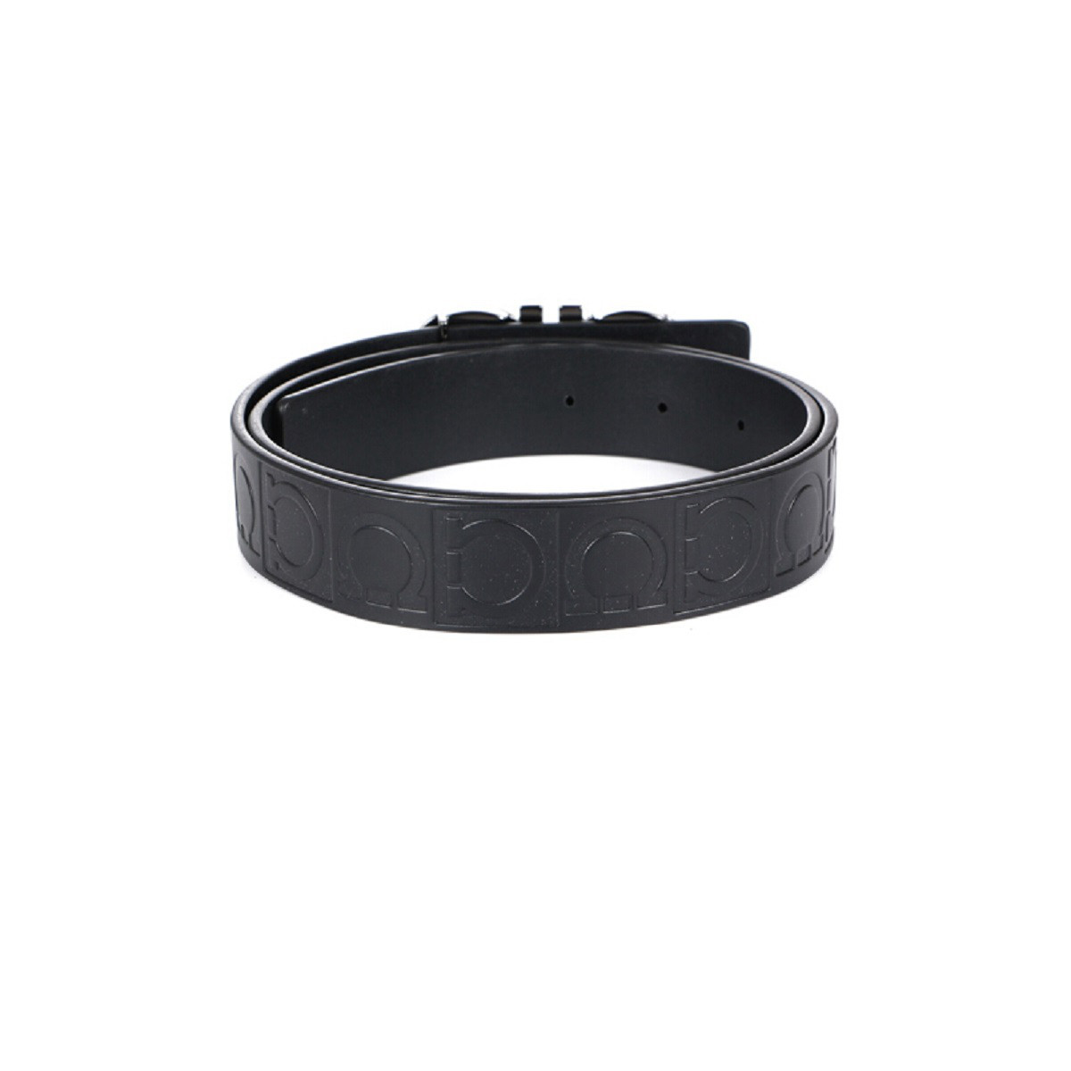 菲拉格慕 马蹄扣满印质感男士皮带腰带