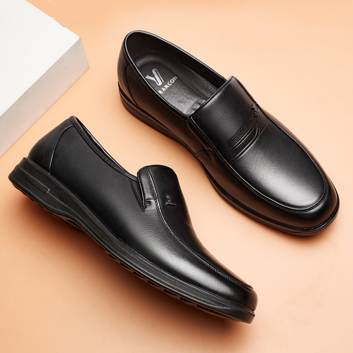 【头层牛皮】春秋新款一脚蹬男单鞋牛皮男士商务皮鞋男士皮鞋男鞋