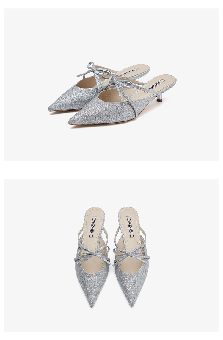 女鞋beach muse2021新款尖头蝴蝶结时尚拖鞋凉鞋女