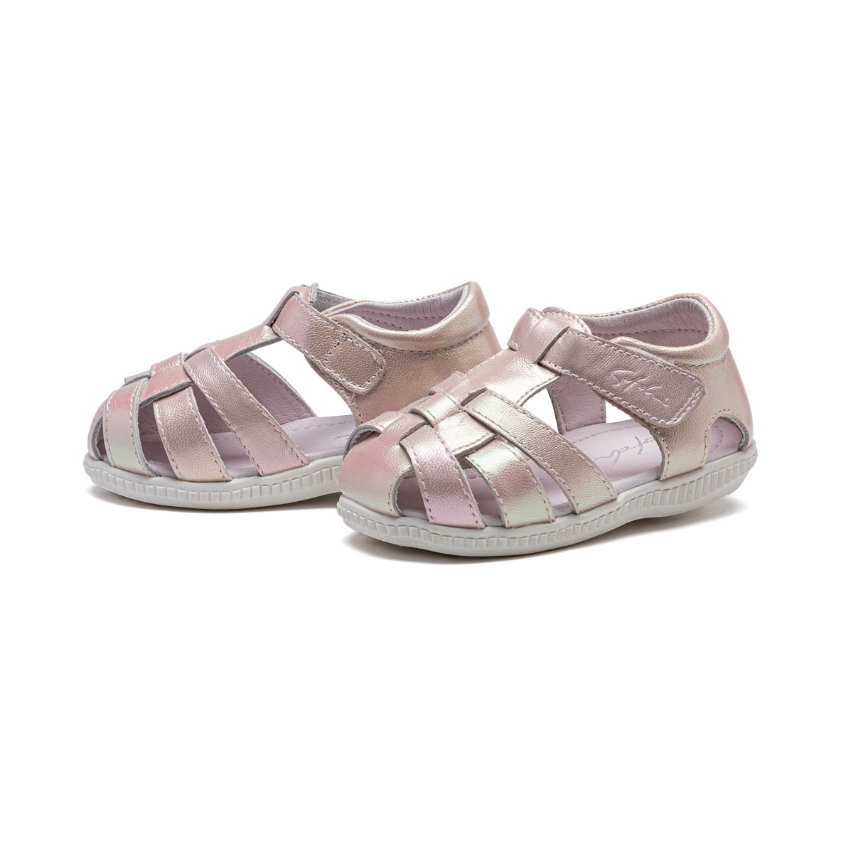 沙驰童鞋2021新品男女童可爱结舒适羊皮防撞头凉鞋