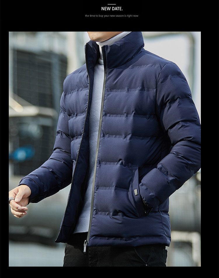 【保暖加绒夹棉】冬新款立领男外套商务百搭男式夹克棉衣