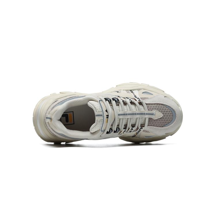 FILA 女鞋时尚运动老爹鞋女低帮潮流鱼刺百搭舒适女式时尚运动鞋