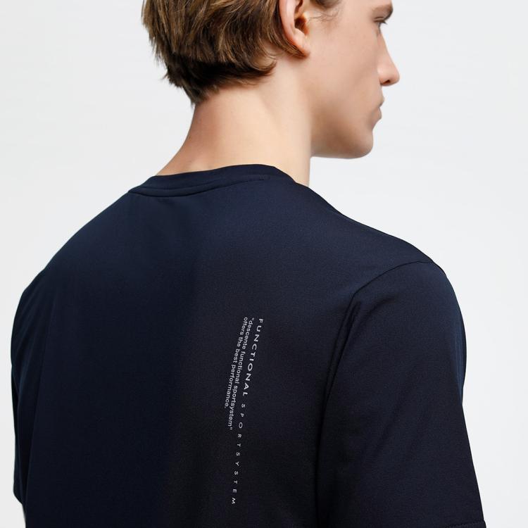 DESCENTE 迪桑特 RUNNING TOUGH面料 男子针织短袖T恤