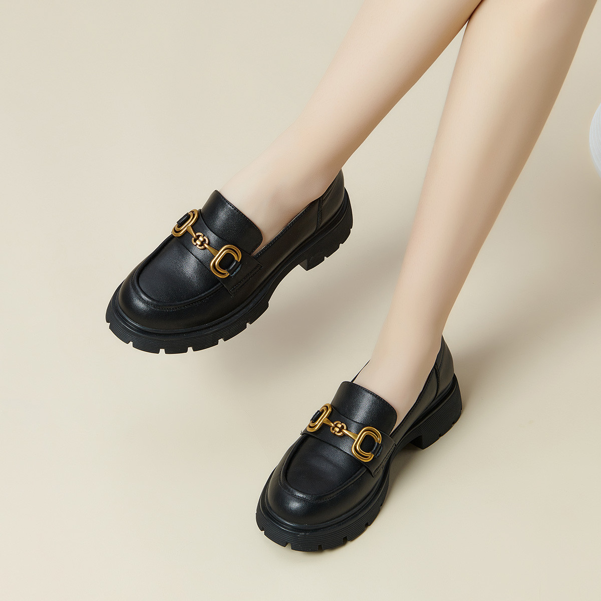 【jk制服鞋】单鞋女厚底增高学院风百搭单鞋