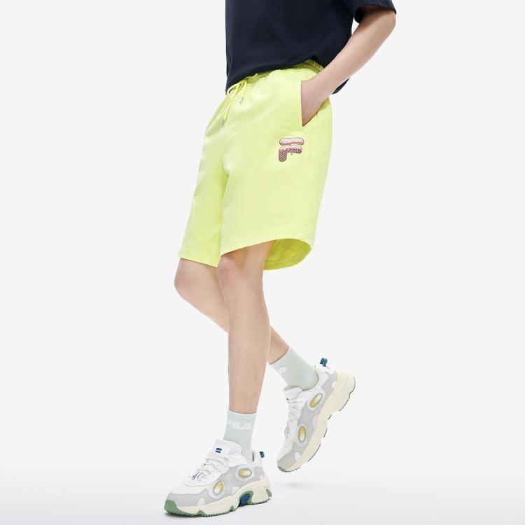 Fila 【欧阳娜娜同款】fusion系列男女同款夏季薄款冰淇淋五分裤 In Yellow