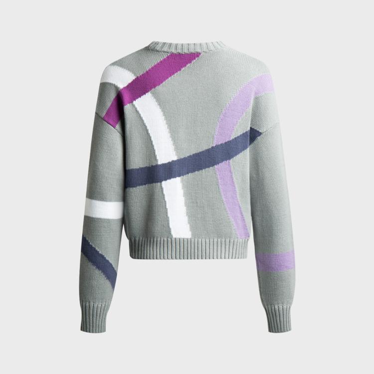 EMPORIO ARMANI EMPORIO ARMANI 阿玛尼女式简约撞色条纹针织衫