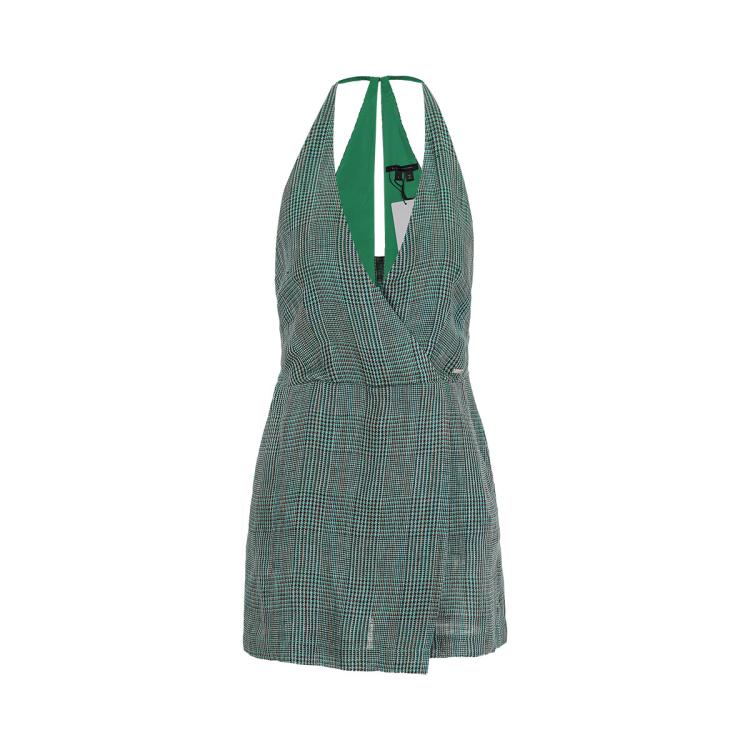 Armani Exchange 女士时尚性感魅力无袖连体裤 In Green