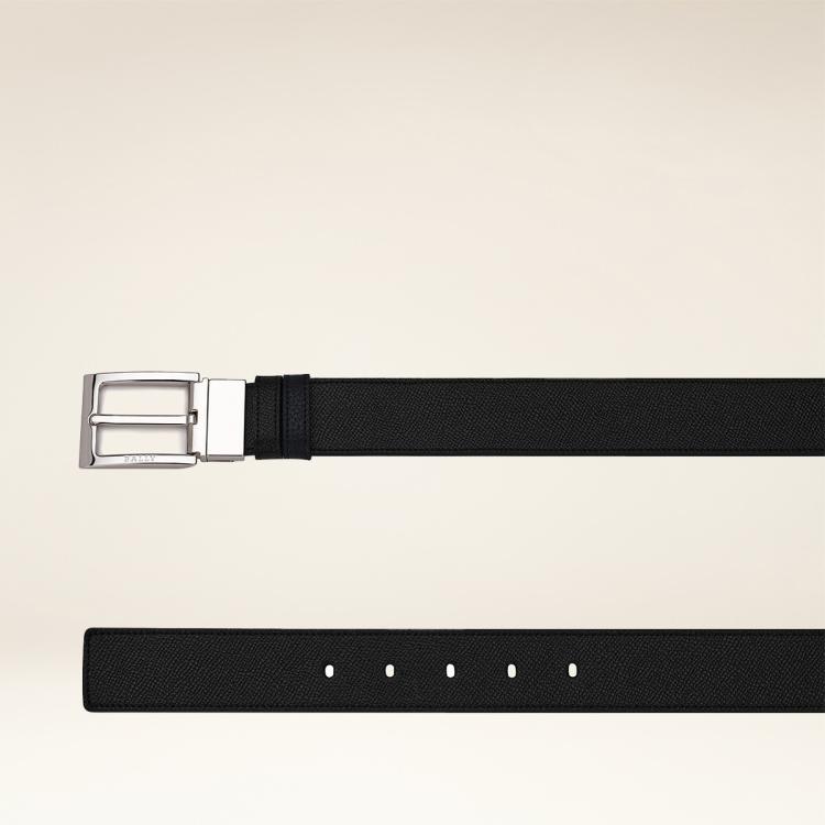BALLY 巴利BALLY男士经典黑色皮革腰带送男友送老公