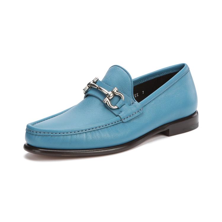 Ferragamo /菲拉格慕 Mason系列男士皮鞋 In Blue