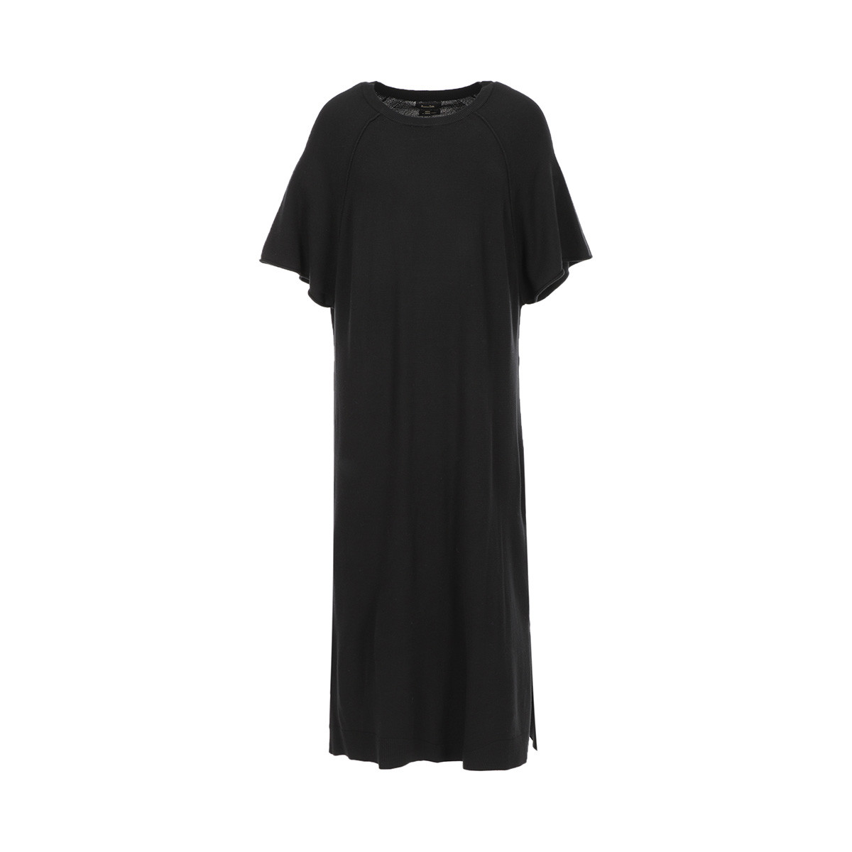 Massimo Dutti 女士休闲优雅复古纯色短袖连衣裙