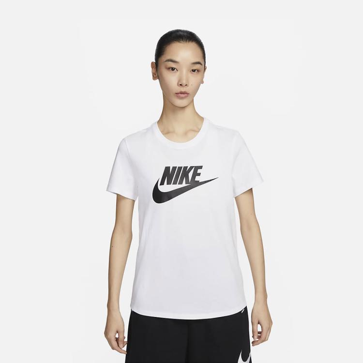 Nike 女款印花休闲轻便柔软舒适经典短袖t恤 In White
