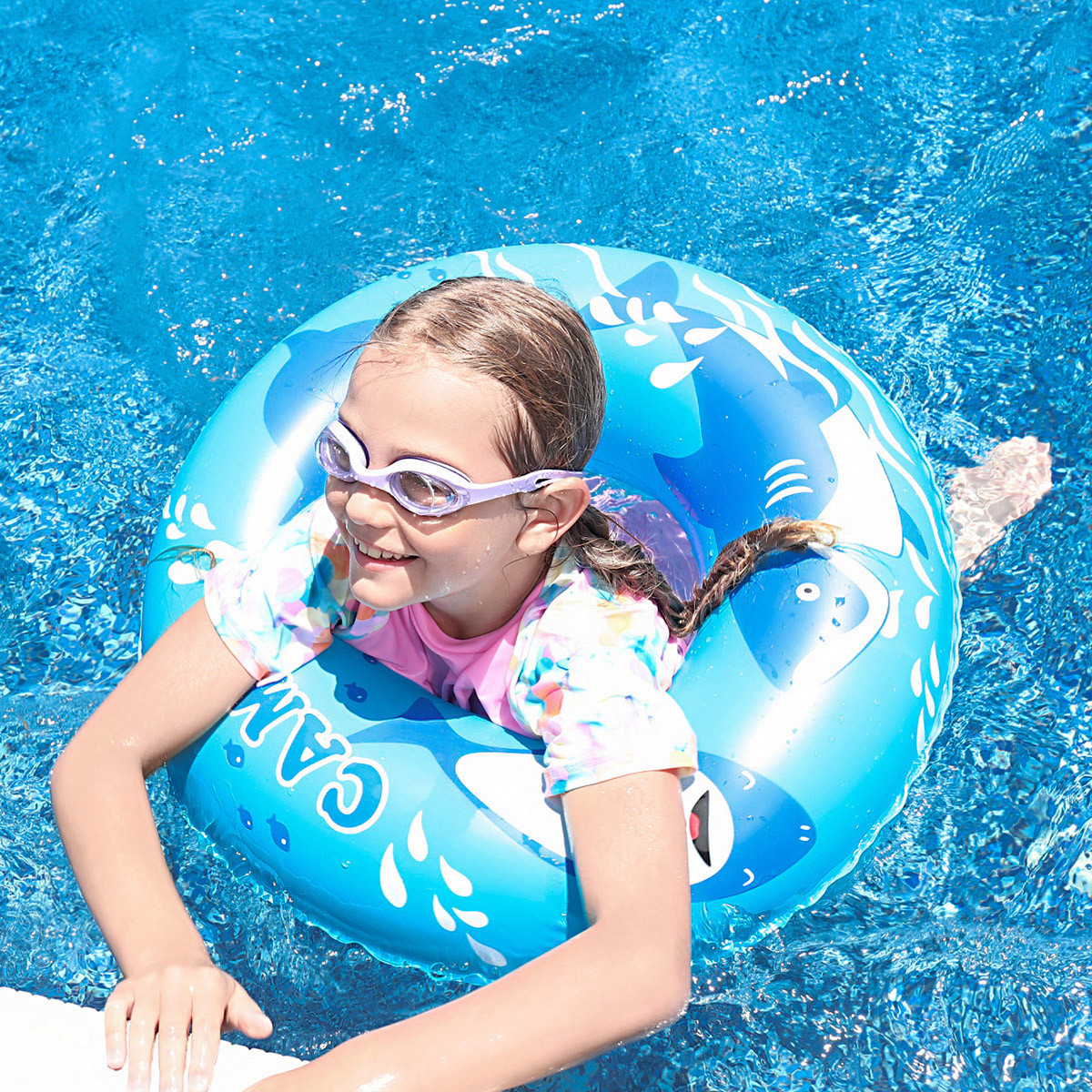 【加厚防漏】儿童游泳圈男女童海边沙滩浮圈充气救生圈