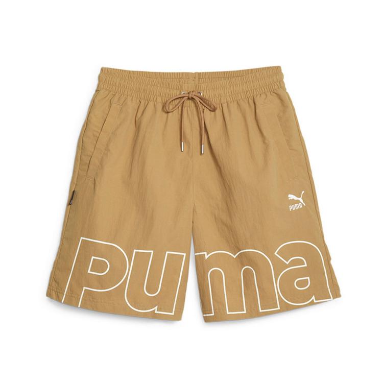 Puma 夏季男子运动休闲短裤梭织裤舒适team Shorts In Brown