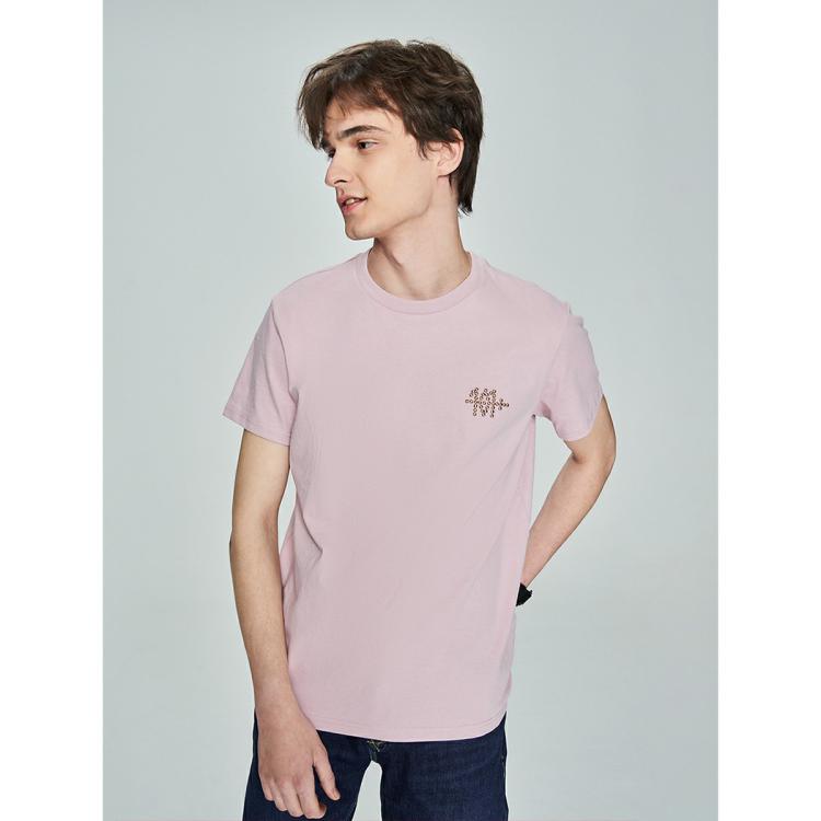 Lee 商场同款101+23春夏新品标准版多色圆领男短袖t恤 In Pink