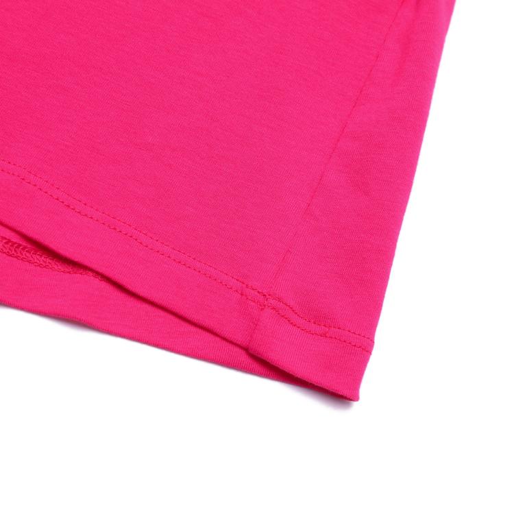 Ea7 女士收腰显瘦棉质弹力显瘦圆领短袖套头t恤 In Pink