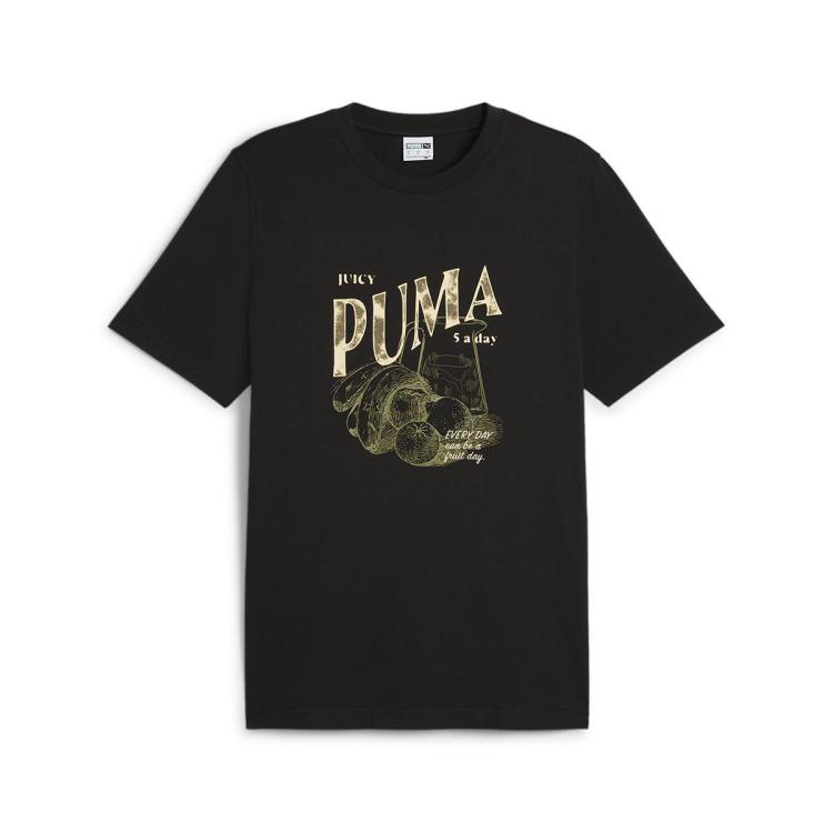 Puma 24夏季新款男子运动休闲圆领t恤短袖logo Tee In Black