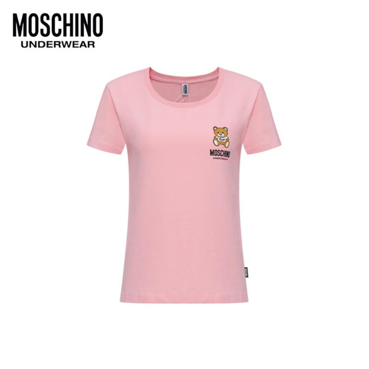 Moschino Underwear/莫斯奇诺  女士泰迪熊t恤 In Pink