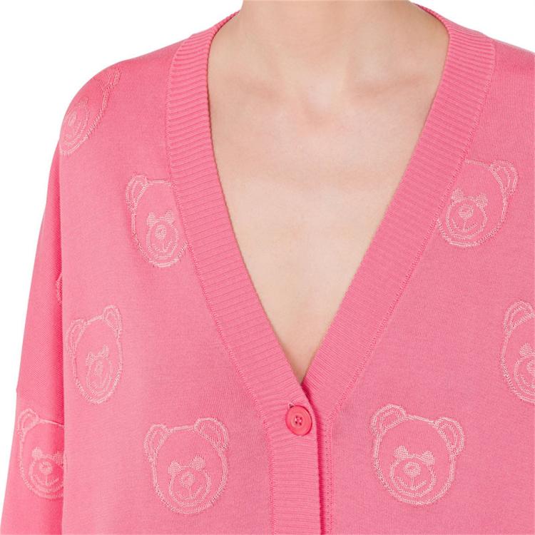 Moschino/莫斯奇诺  女士泰迪熊刺绣针织衫