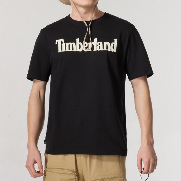 Timberland 2024款户外圆领短袖男装上衣休闲舒适透气运动t恤 In Black