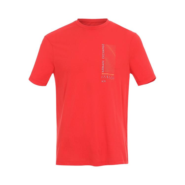 Armani Exchange 【纯棉】男士logo柔软舒适圆领套头休闲t恤衫 In Red