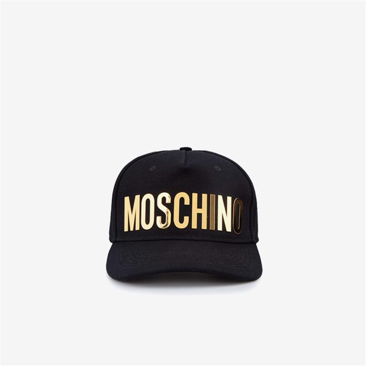 Moschino 春季女士metalliclogo遮阳帽 In Black