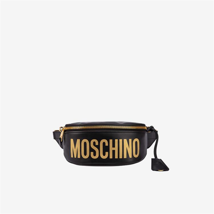 Moschino /莫斯奇诺 女士logo经典胸包腰包 In Black