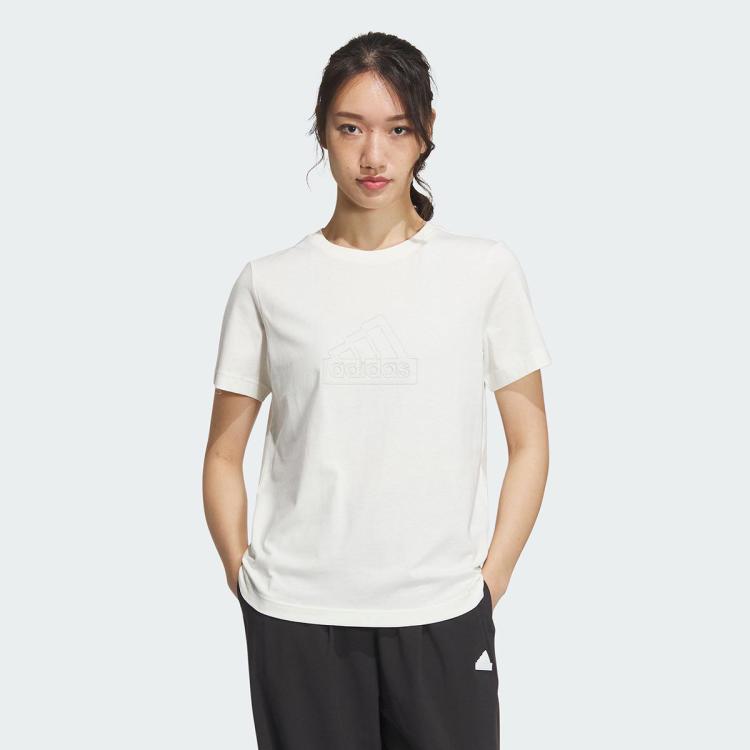 Adidas Originals Tech  Bos Tee女士舒适耐磨运动休闲短袖t恤 In Gold