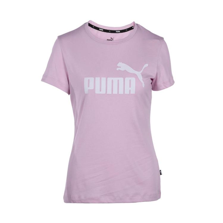 Puma 24夏季新款女子运动休闲圆领t恤短袖logo Tee In Pink