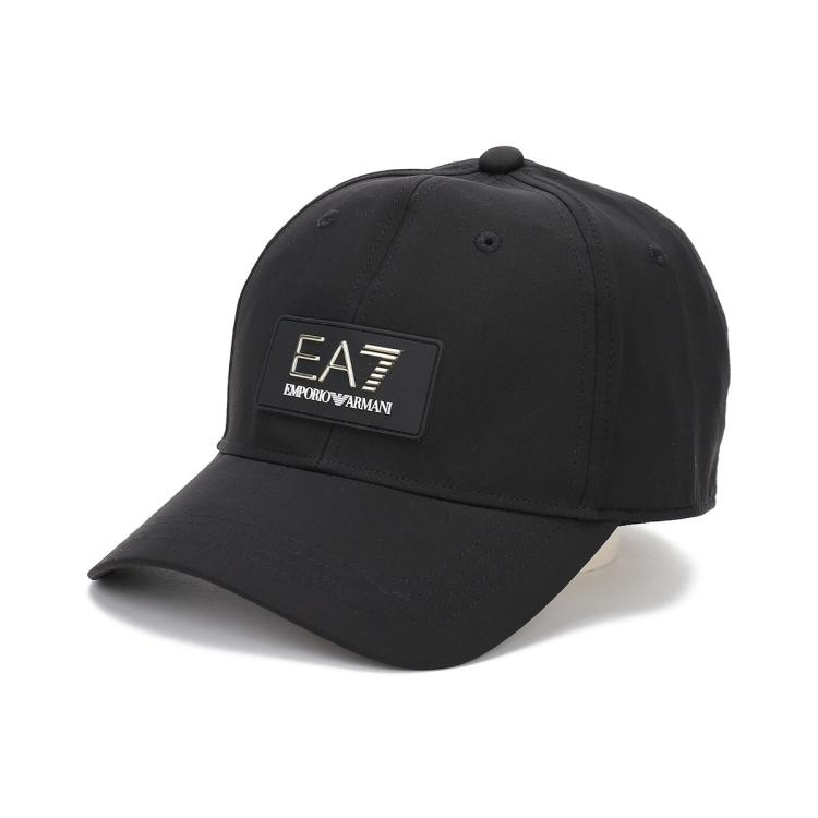 Ea7 男士街头帅气摩登潮酷logo标棒球帽子 In Black